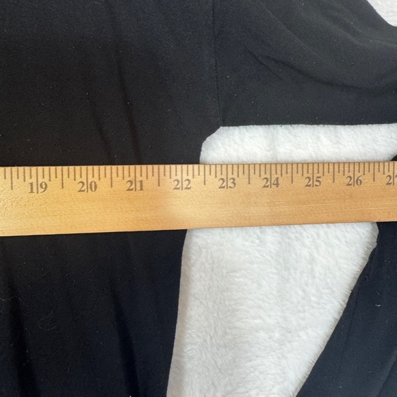 Long Sleeve Tunic Womens Size Medium Black Raw Hem Goth Normcore Jersey - Picture 2 of 7